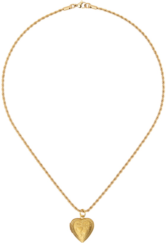 Photo: Tanner Fletcher Gold Vintage Heart Locket Necklace