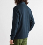 Albam - Loopback Cotton-Jersey Half-Zip Sweatshirt - Blue