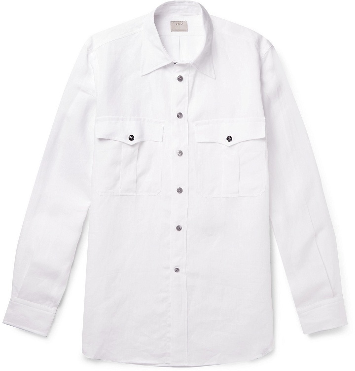 Photo: L.E.J - Camp-Collar Linen Shirt - White