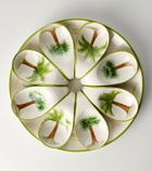 Les-Ottomans Palm set of 8 ceramic starter plates and platter