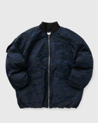 Ganni Botanical Jacquard Bomber Jacket Blue Bomber Jackets