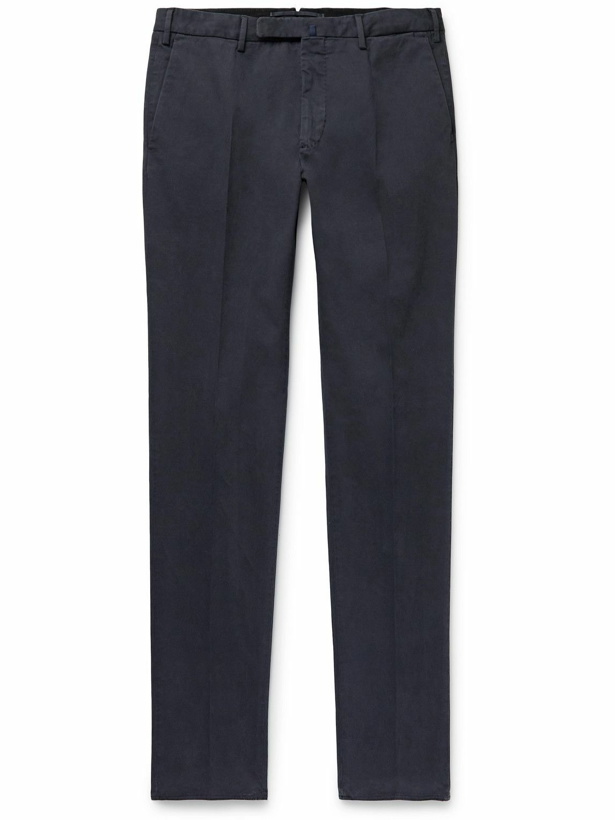 Photo: Incotex - Venezia 1951 Straight-Leg Stretch-Cotton Twill Trousers - Blue