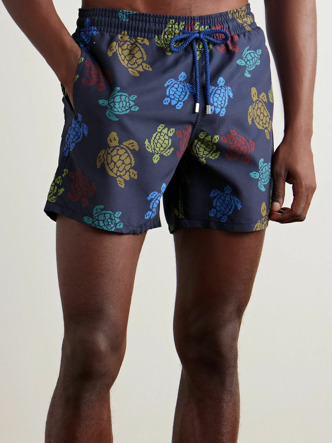Vilebrequin - Moorea Straight-Leg Mid-Length ECONYL® Swim Shorts - Blue