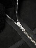 Officine Générale - Isaac Leather-Trimmed Shearling Jacket - Black