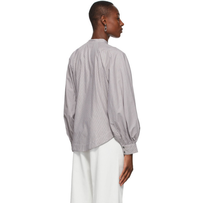 Rika Studios Brown and White Joan Blouse