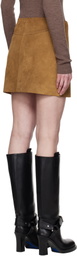 Holzweiler Tan Cia Suede Leather Miniskirt