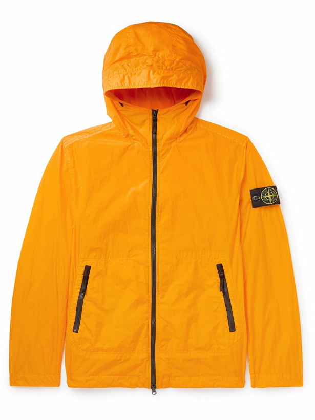 Photo: Stone Island - Logo-Appliquéd Crinkle Reps Nylon Hooded Jacket - Orange