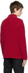 Stone Island Red Chenille Sweater