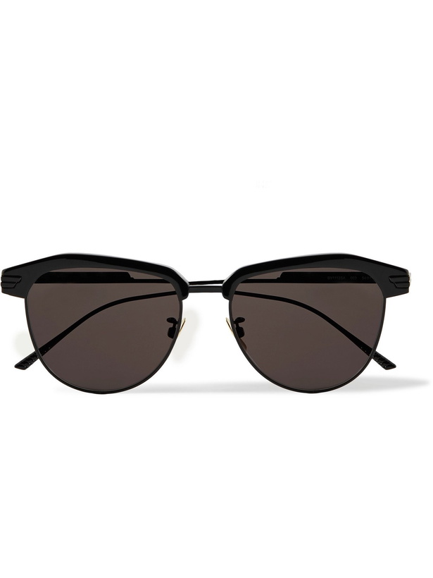 Photo: BOTTEGA VENETA - D-Frame Acetate and Gold-Tone Sunglasses - Black