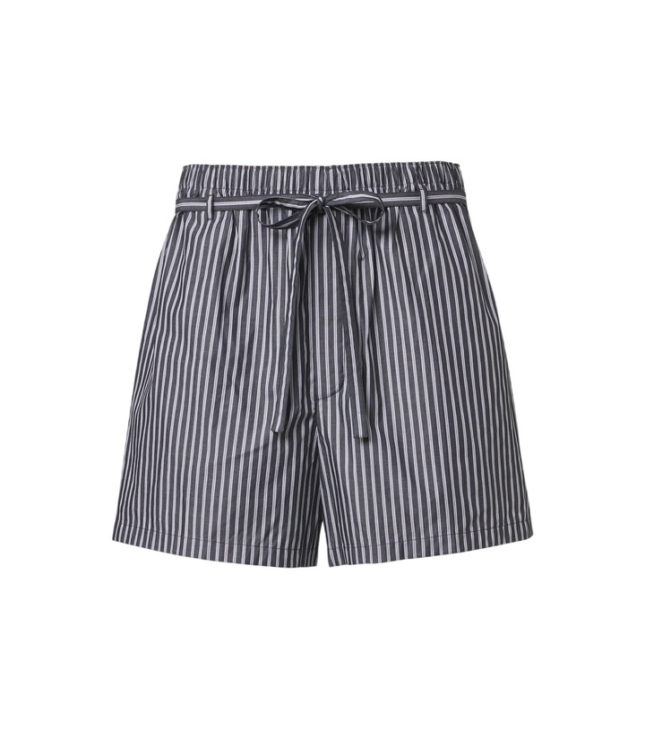 Photo: Saint Laurent Striped cotton poplin shorts