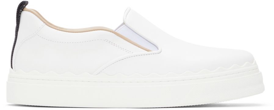 Chloé White Lauren Slip-On Sneakers Chloe Chloé White Lauren Slip-On Sneakers Chloe