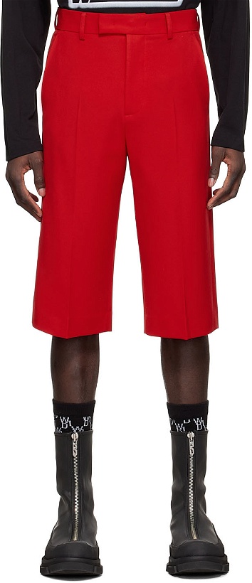 Photo: We11done Red Polyester Shorts