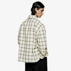 MKI Men's Box Dress Shirt in Off White Check