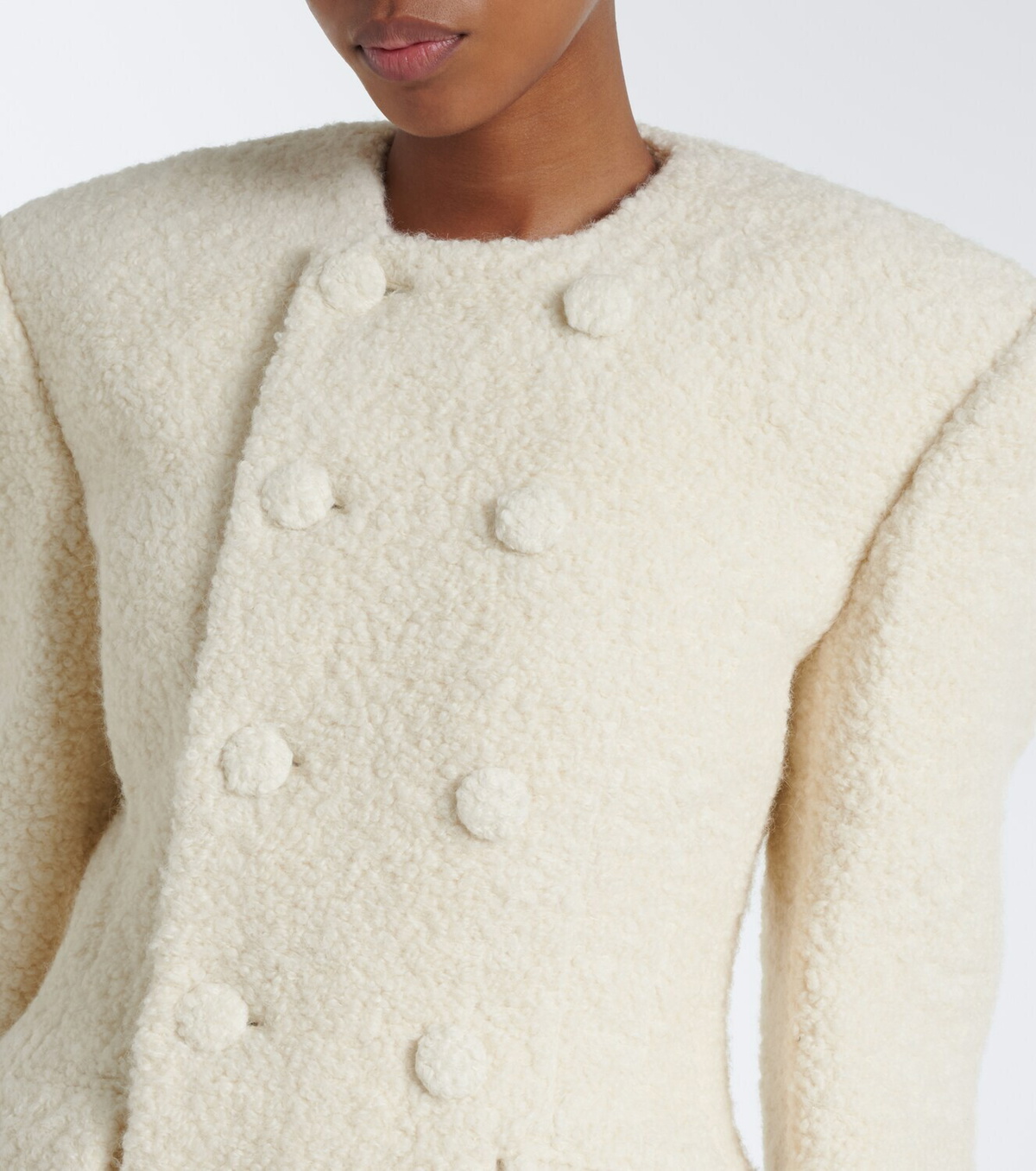 Wardrobe.NYC Alpaca and wool-blend bouclé blazer dress