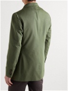 UMIT BENAN B - Cotton and Silk-Blend Blazer - Green