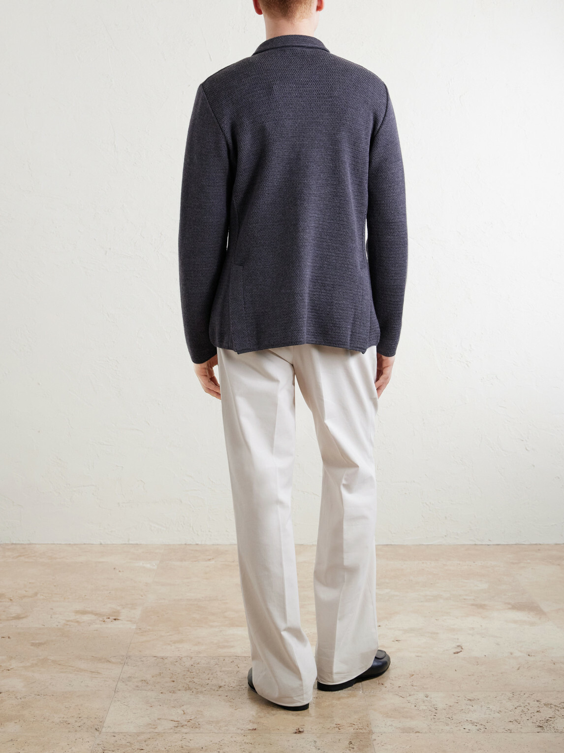 Lardini - Knitted Virgin Wool Blazer - Gray