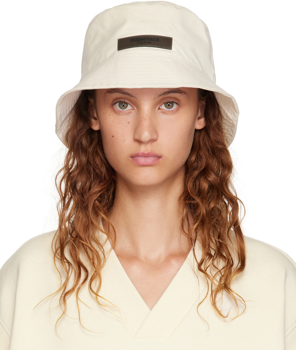 Essentials Off-White Twill Bucket Hat Essentials