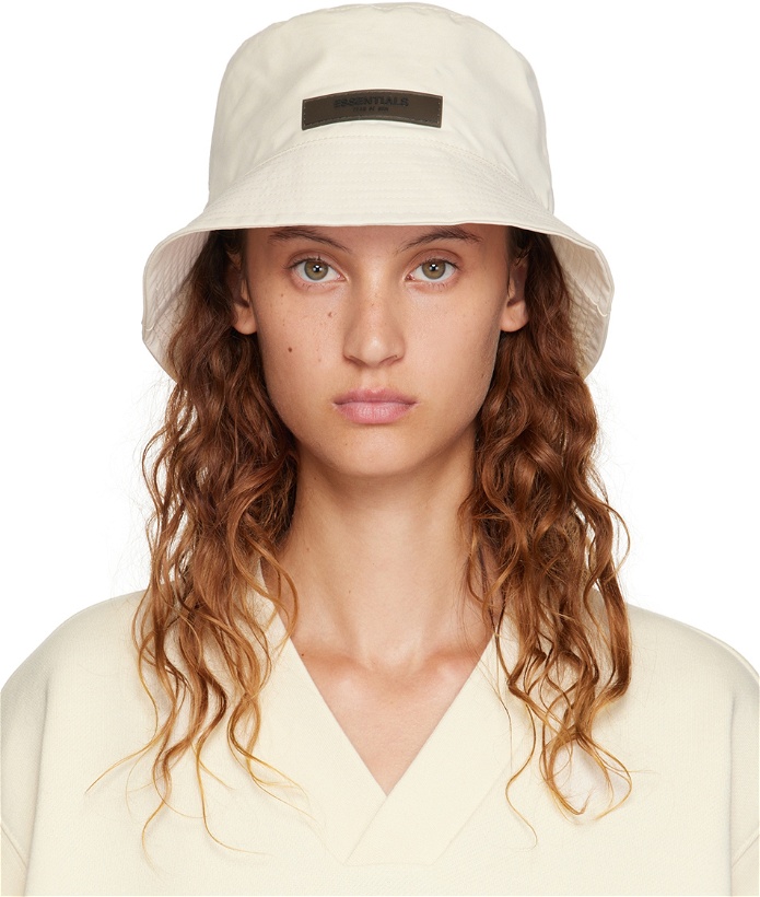 Photo: Essentials Off-White Twill Bucket Hat