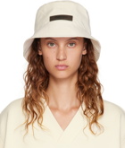 Essentials Off-White Twill Bucket Hat