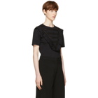 Stella McCartney Black Lace and Ruffle T-Shirt