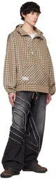Umbro Brown Slam Jam Edition Masked Hood Plaid Jacket