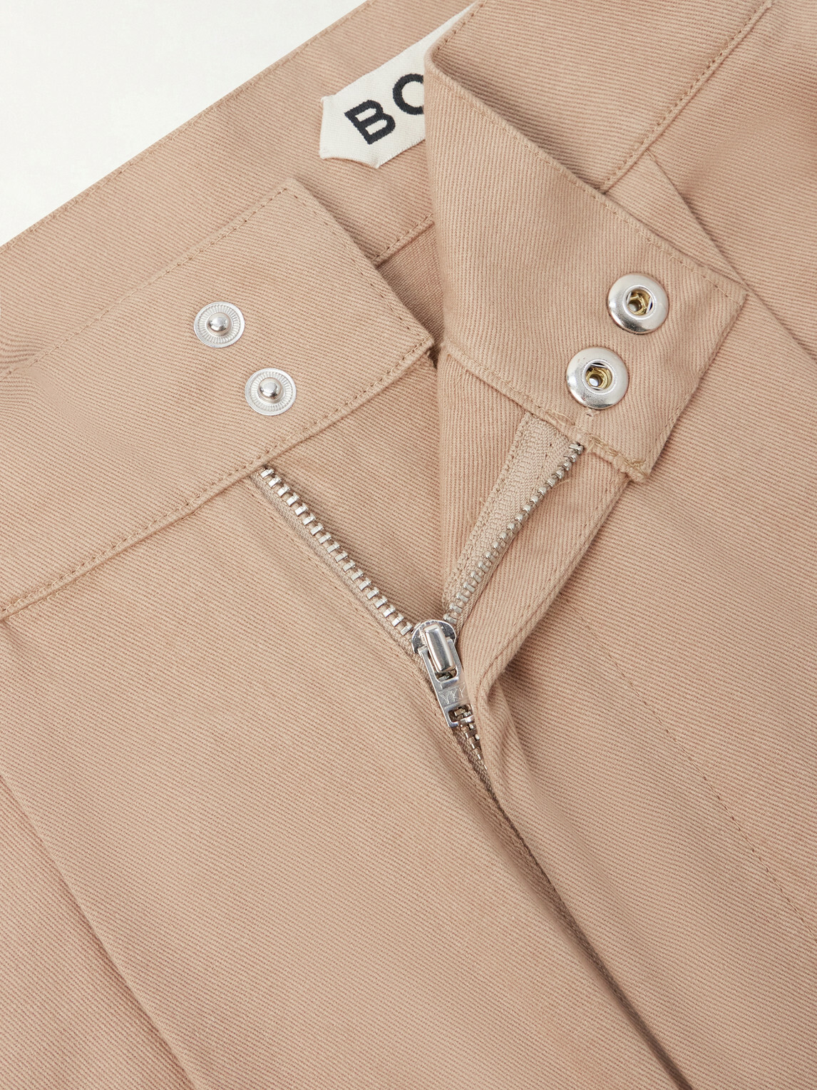 BODE - Straight-Leg Pleated Cotton-Twill Shorts - Neutrals