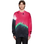 Poggys Box Multicolor Knit Tie-Dye Damage Sweater