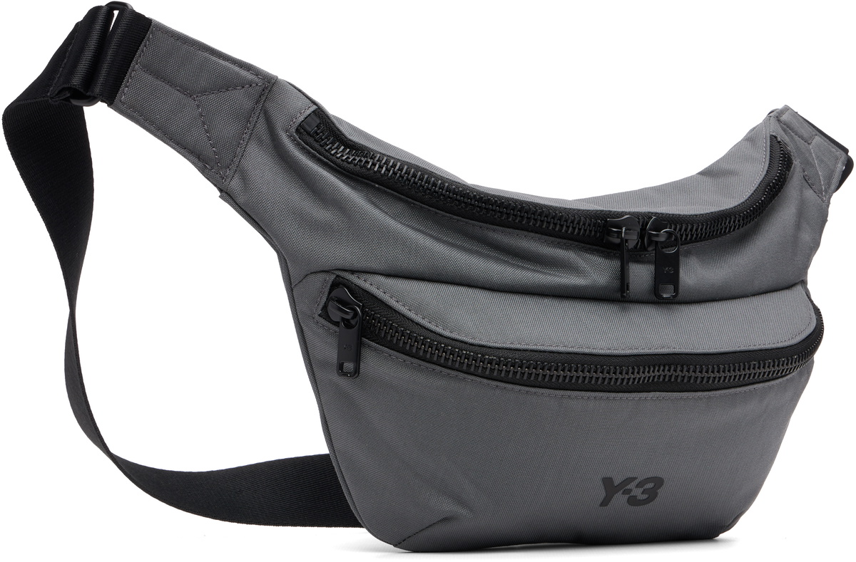 Y-3 Gray Staple Belt Bag