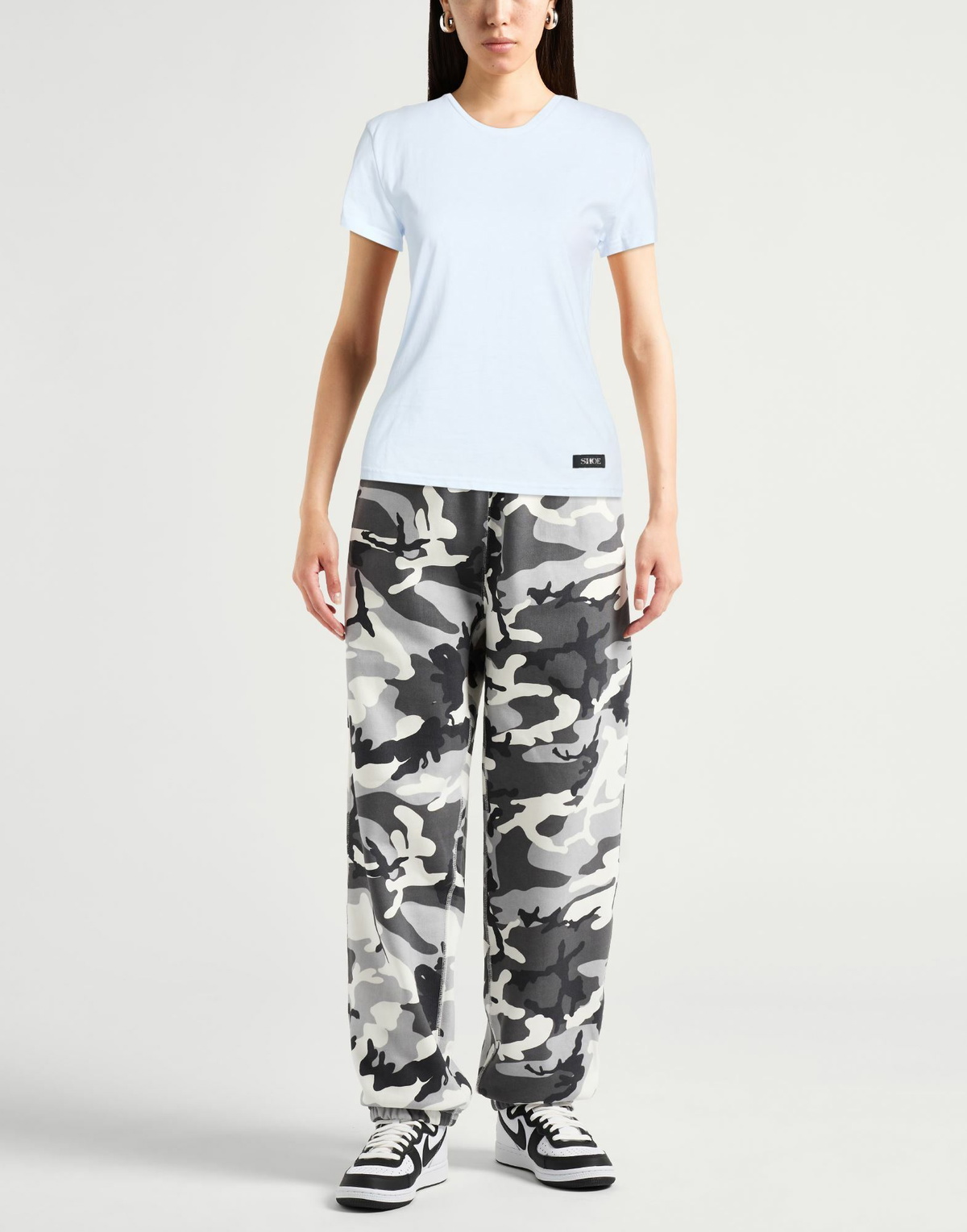 Shoe Womens T-shirt in Sky blue