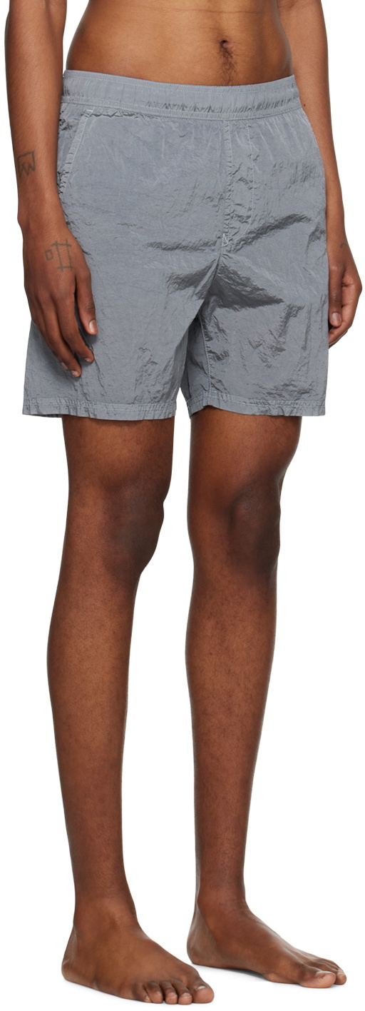 Stone Island Gray Metallic Swim Shorts Stone Island