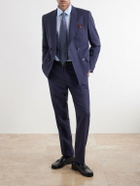 Mr P. - Straight-Leg Houndstooth Wool Suit Trousers - Blue