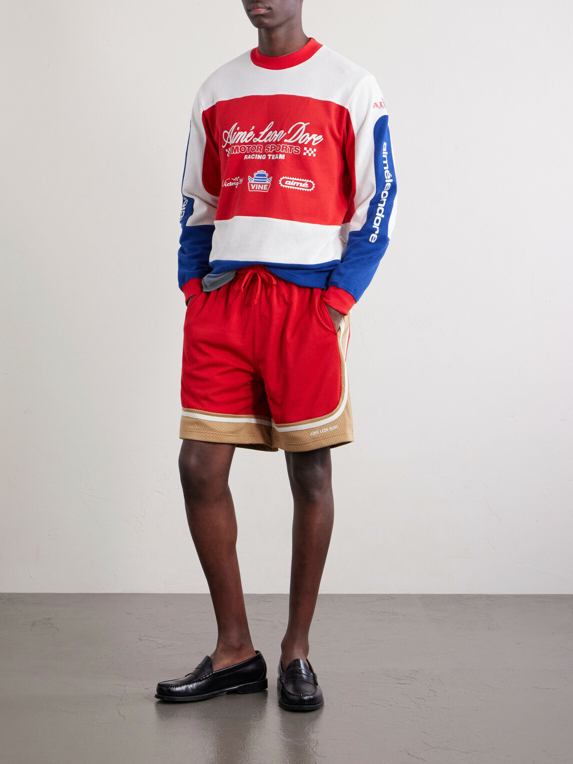 Aimé Leon Dore - Motocross Printed Cotton-Jersey T-Shirt - Red