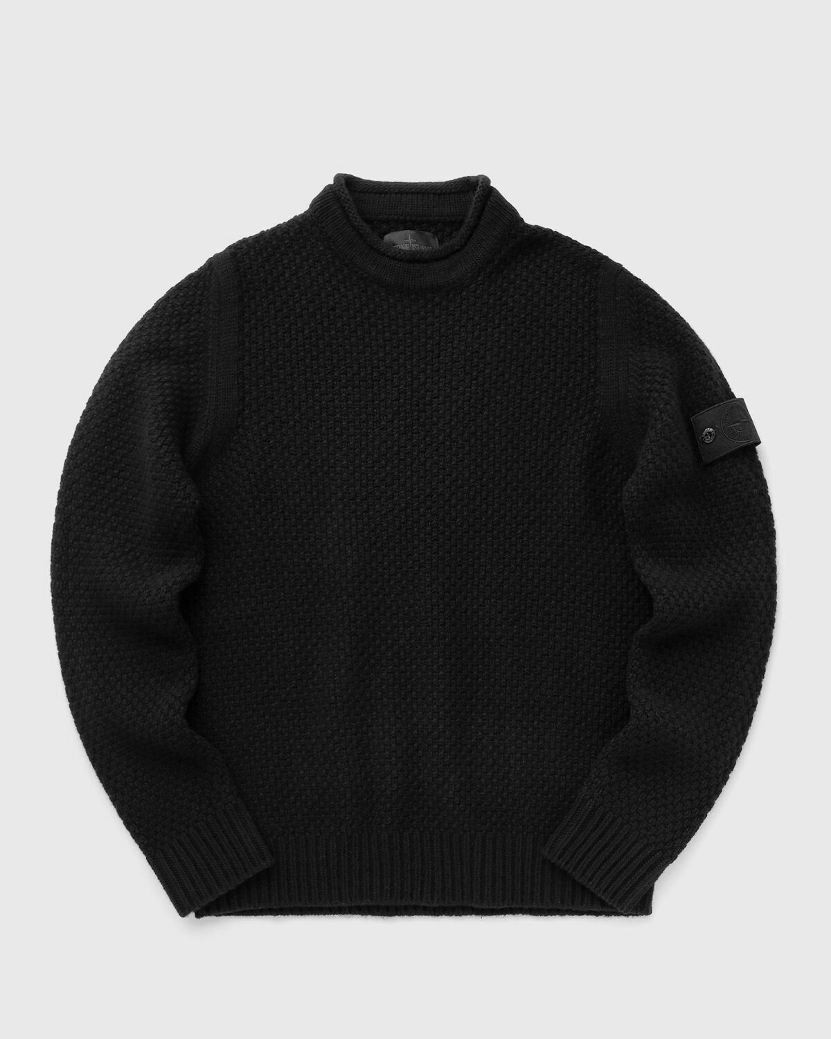 Stone Island Ghost Geelong Rws Wool Pullover Black Pullovers Stone
