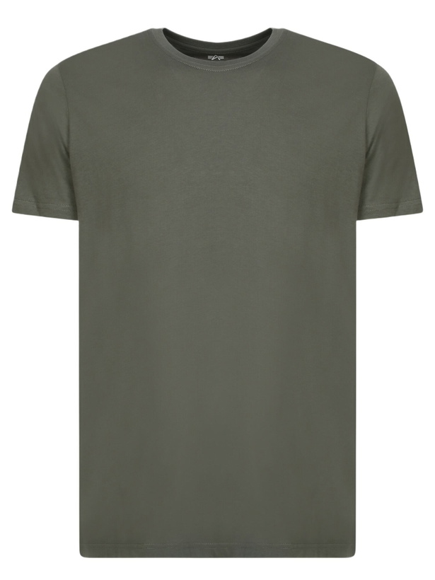 Photo: Alpha Industries Military Green Logo T-shirt