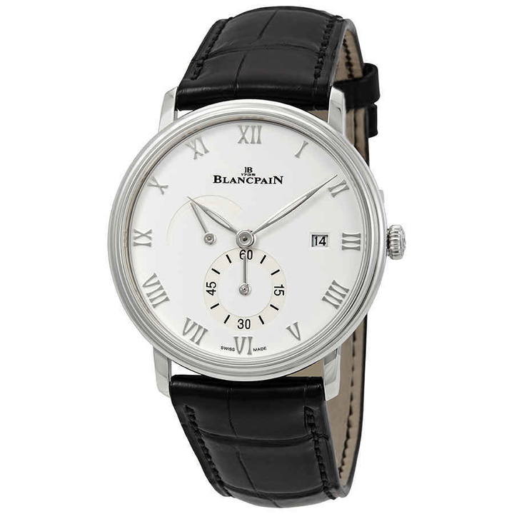 Photo: Blancpain Villeret White Dial Black Leather Mens Watch 6606A-1127-55B