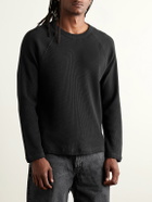 AGOLDE - Payson Waffle-Knit Cotton-Blend T-Shirt - Gray