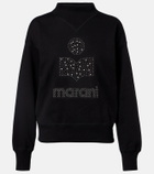 Marant Etoile Moby logo cotton-blend fleece sweatshirt
