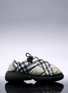 Burberry Check Nylon-Blend Pillow Mule