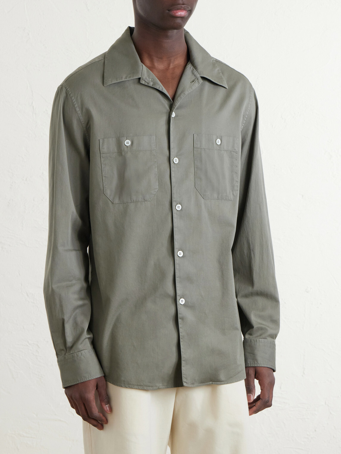 Brunello Cucinelli - Cotton-Twill Shirt - Green