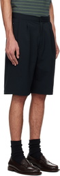 nanamica Black Double Pleats Shorts