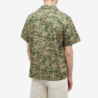 A.P.C. Men's Lloyd Floral Camo Short Sleeve Shirt in Khaki