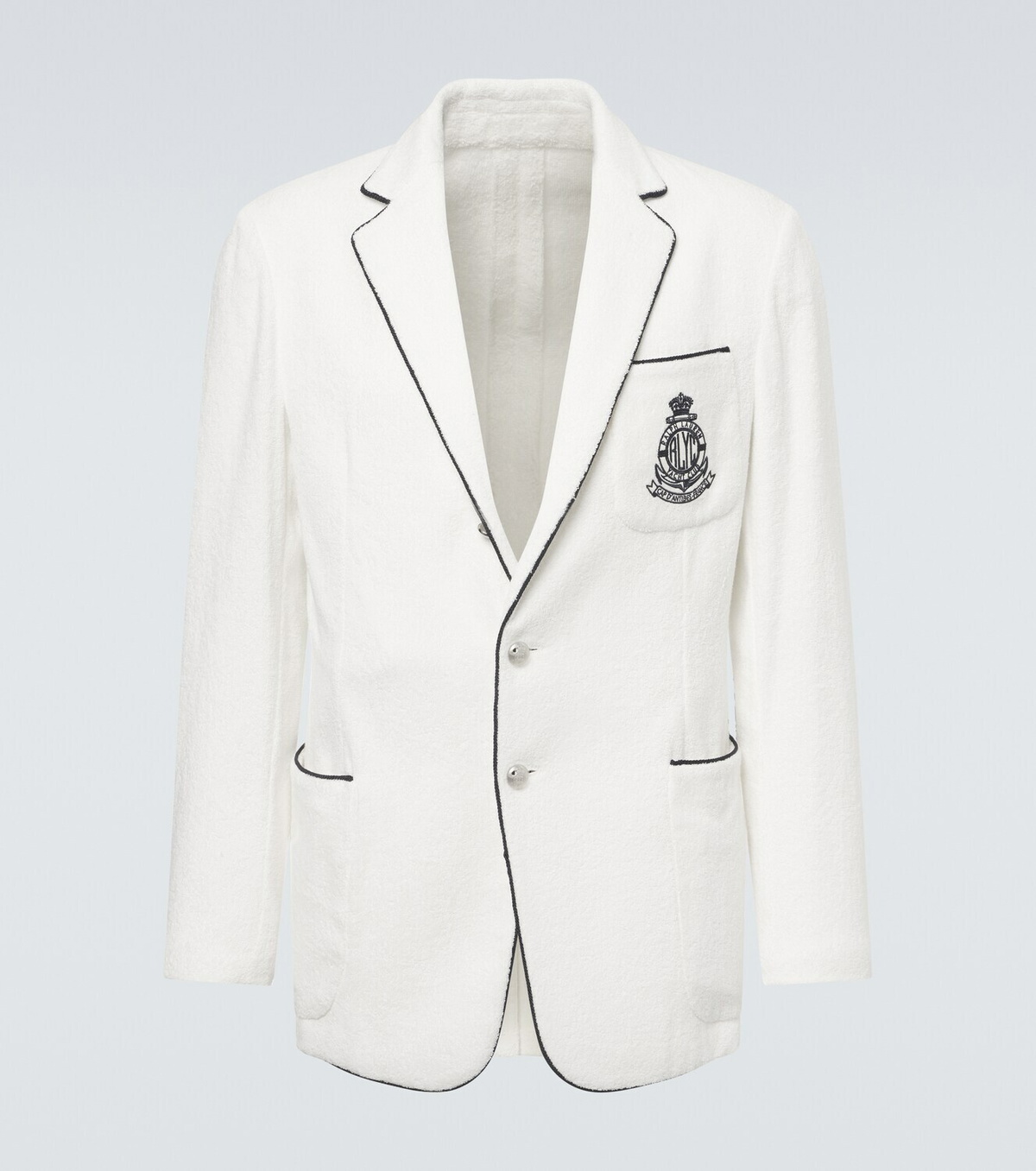 Ralph Lauren Purple Label Embroidered cotton terry blazer