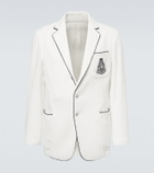 Ralph Lauren Purple Label Embroidered cotton terry blazer