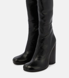 Burberry - Leather over-the-knee boots