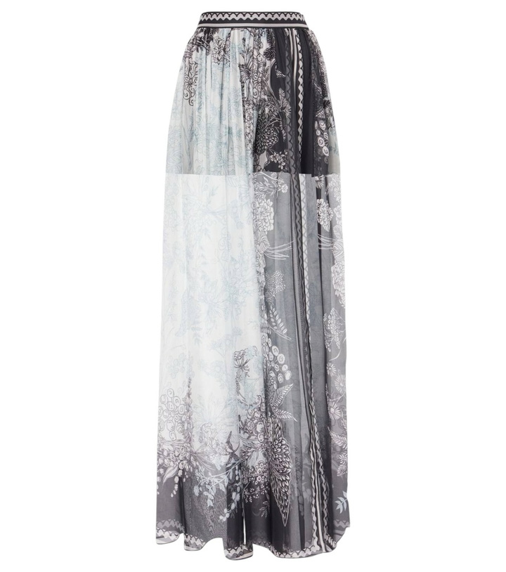 Photo: Elie Saab Printed silk chiffon maxi skirt