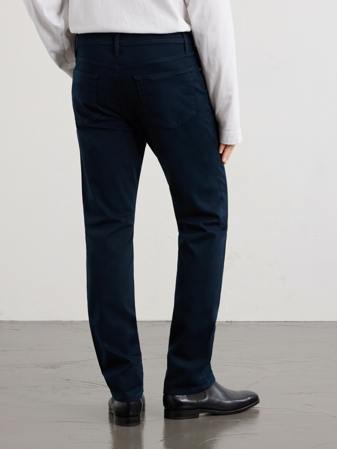 FRAME - Straight-Leg Twill Trousers - Blue