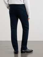 FRAME - Straight-Leg Twill Trousers - Blue