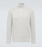 Brunello Cucinelli Cable-knit cashmere half-zip sweater