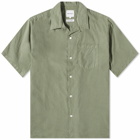Norse Projects Men's Carsten Tencel Short Sleeve Shirt in Dried Sage Green