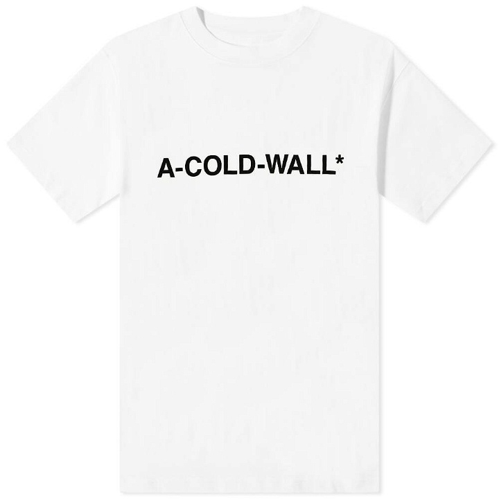 Photo: A-COLD-WALL* Men's Essential Logo T-Shirt in White
